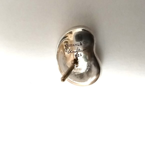 Tiffany Elsa Peretti Bean 18mm Necklace & 9mm Earrings Set Sterling Silver 925 - Picture 6 of 12